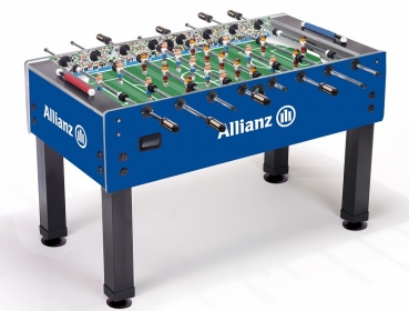 Fussballtisch Garlando Kicker Allianz, Glasspielfeld, Massivstangen